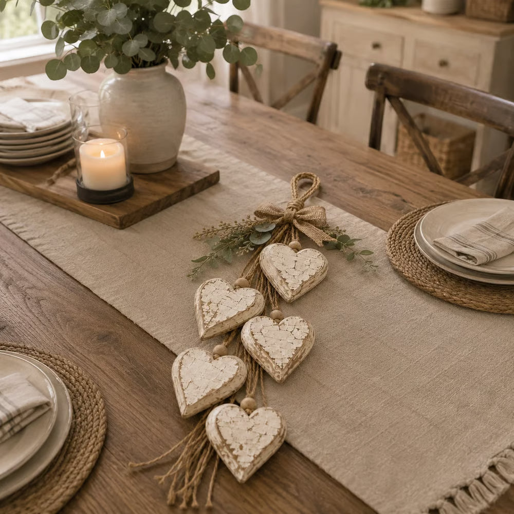 HeartHaven – Rustic Layered Heart Wall Hanging Decor