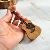 Wooden Guitar Pick Box With Stand