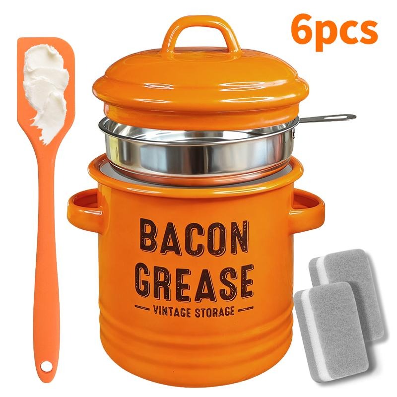 VeloraOil – Bacon Grease Collector & Strainer