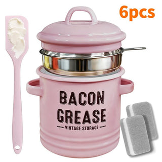 VeloraOil – Bacon Grease Collector & Strainer