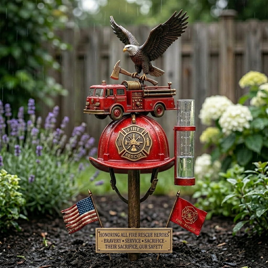 🏆Last Day Promo: 49% OFF 🎖️- Firefighter Tribute Garden Rain Gauge