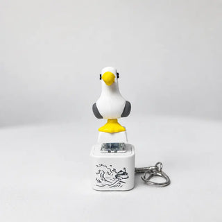 SquawkKey – Funny Seagull Button Keychain