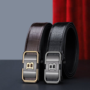 🎁Men's Crocodile-Patterned Automatic Buckle Belt