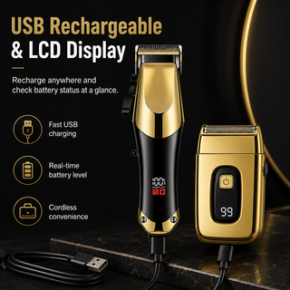 BarberEdge – Cordless Precision Hair & Beard Trimmer Set