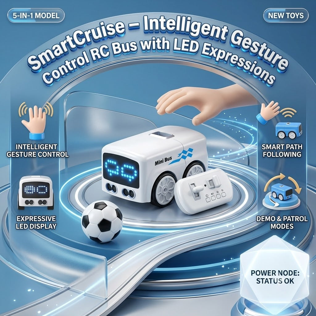 SmartCruise – Intelligent Gesture Control RC Bus with LED Expressions