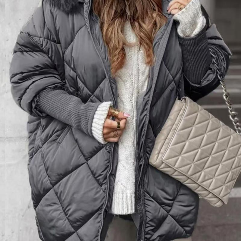 Nordelle – Women’s Patchwork Knit Sleeve Parka