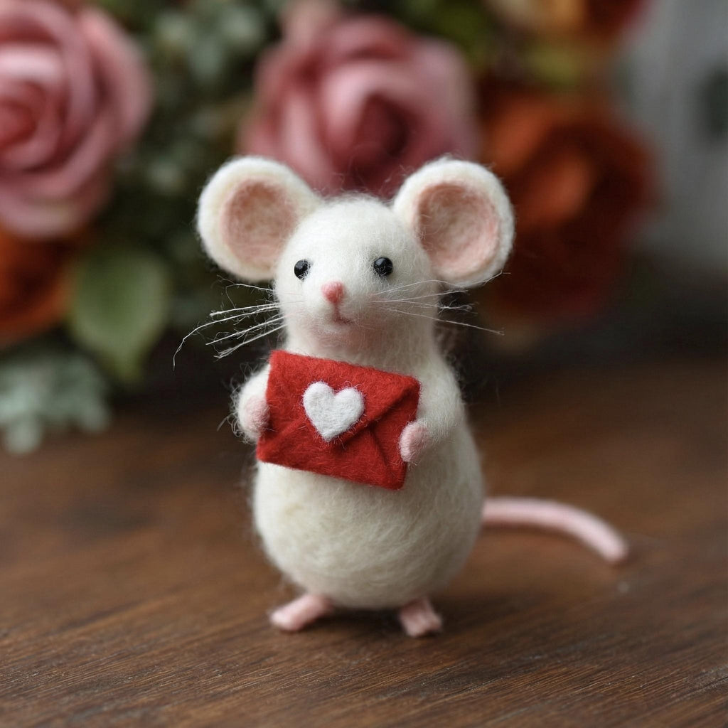 LoveMouse – Needle Felted Valentine’s Gift