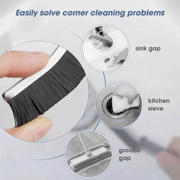 Multifunctional Hard Bristled Crevice Cleaning Brush, Cleans Dead
