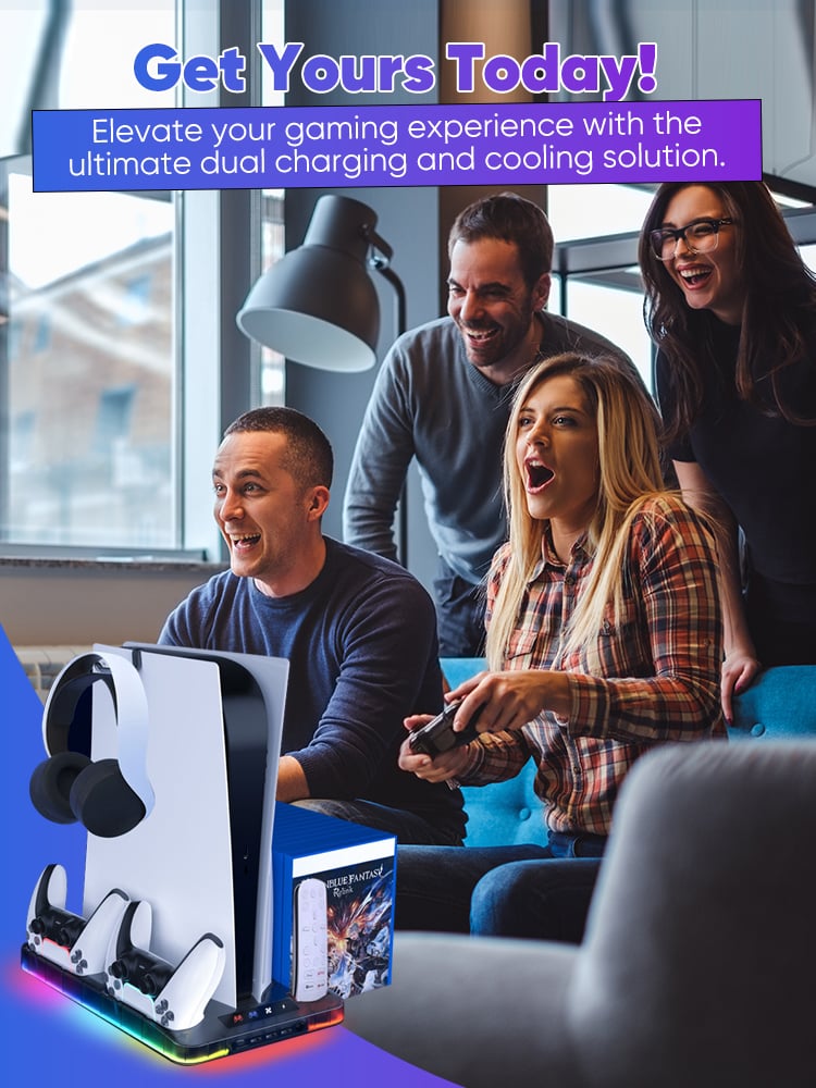 FrostDock – Dual PS5 Controller Charging Stand