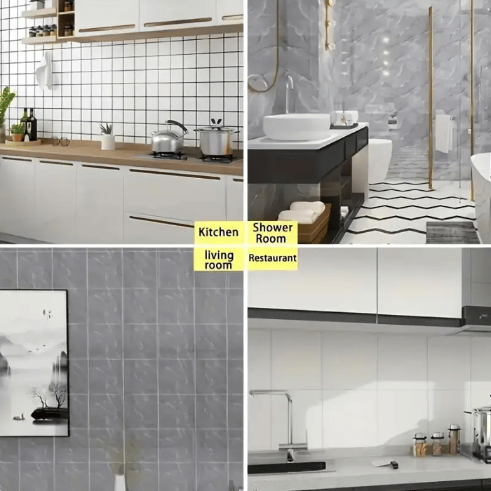 OpulentWall - Marble-Inspired Self-Adhesive Tiles