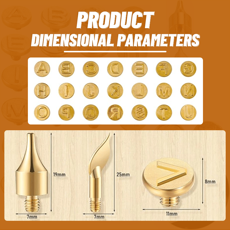 EngravePro – Copper Alphabet Wood Burning Set