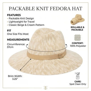 Traveluxe Fedora – Packable Style Hat