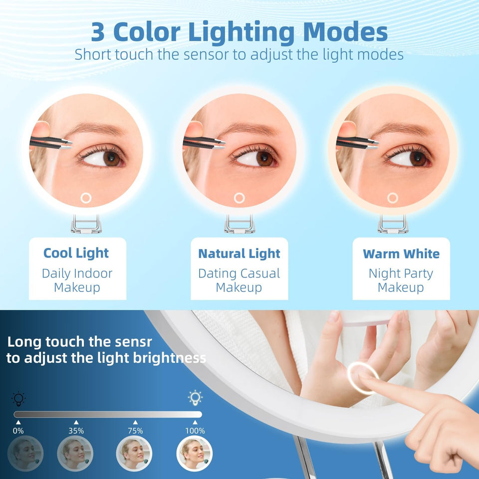 GlamView - Portable Rechargeable Makeup Mirror