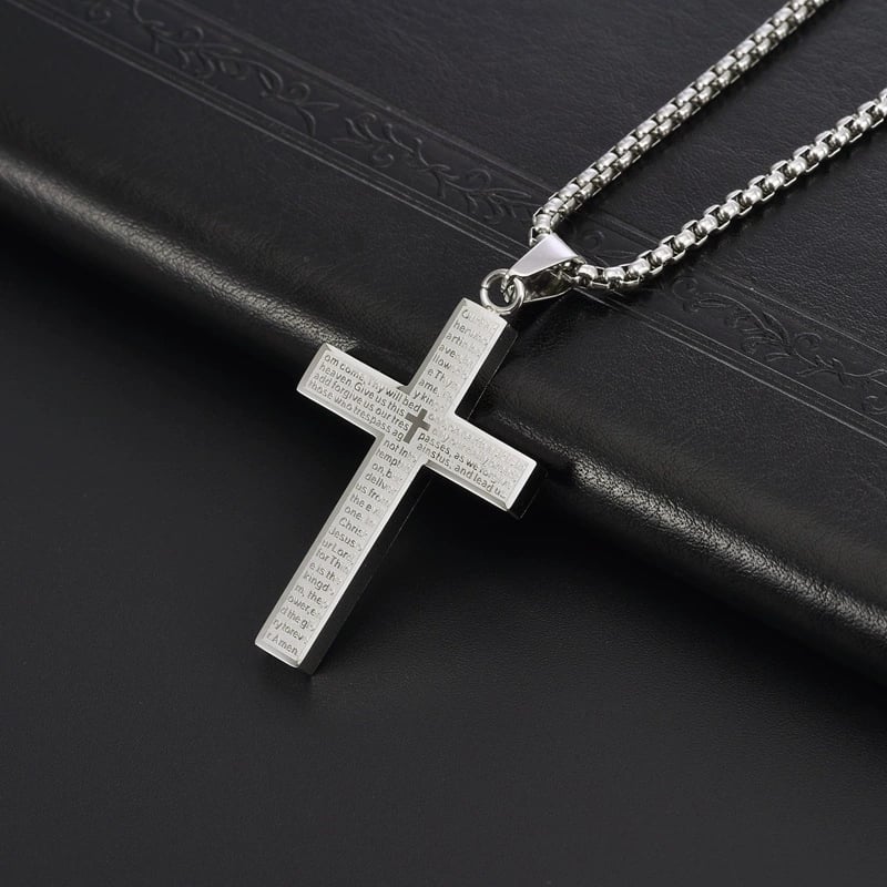 BlessedCharm – Scribble Cross Necklace