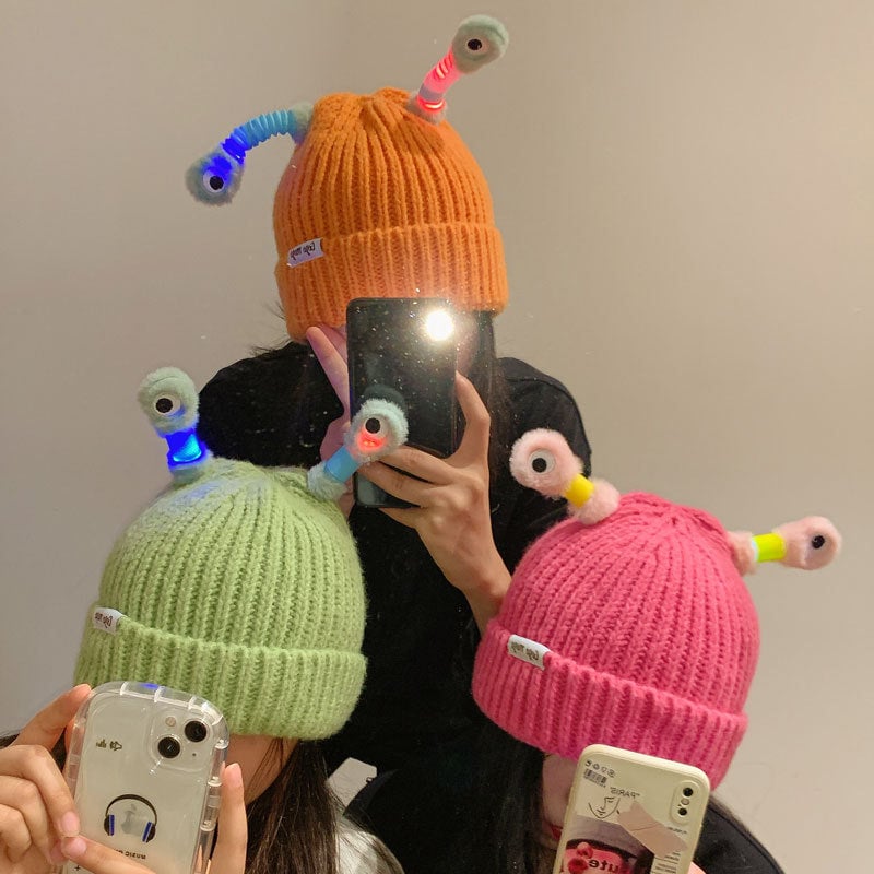 GlowChums Cozy Monster Knit Hat marnetic