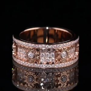 Handmade Diamond Ornate Geometric 3D Band Ring (Buy 2 Free Shipping) Marnetic