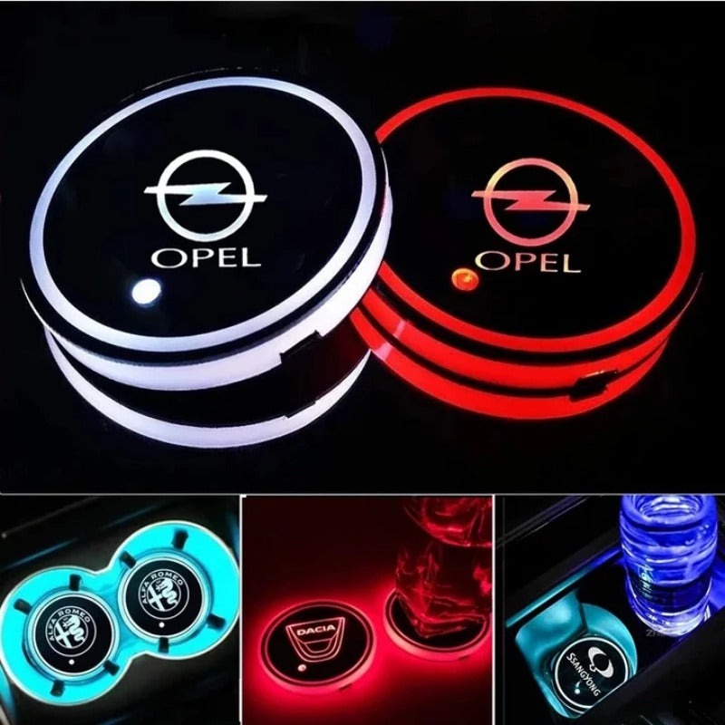 NeonCruise - 7-Color Ambient Car Coasters | Tap-Control Glow System