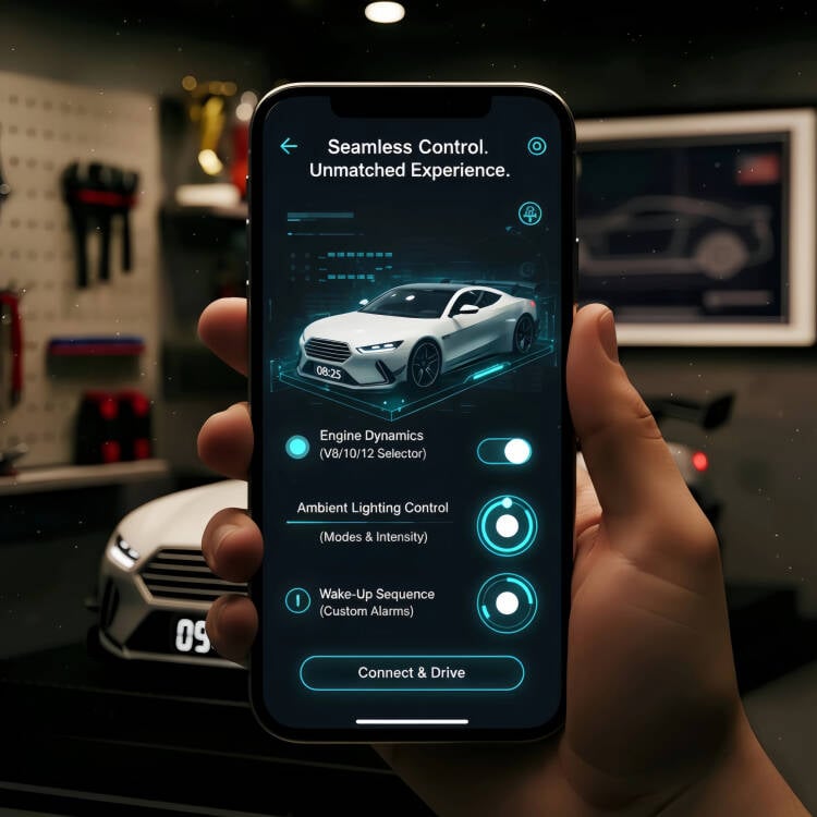 ⏰Hypercar Alarm Clock-🏎️Realistic Engine & Light Effects