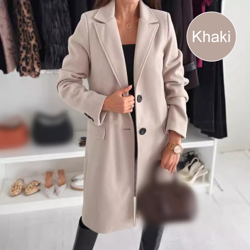 FemmeVogue – Chic Tailored Coat for Fall