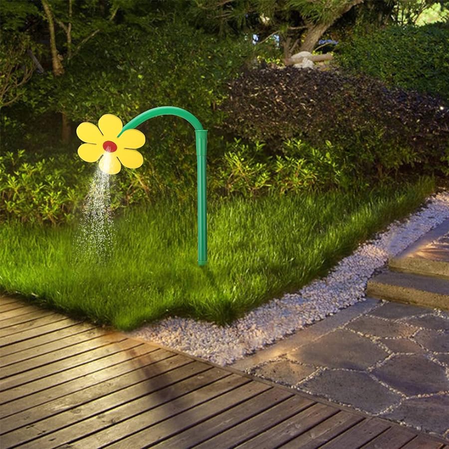 GardenGiggle - Rotating Daisy Lawn Sprinkler – Fun for Kids & Pets