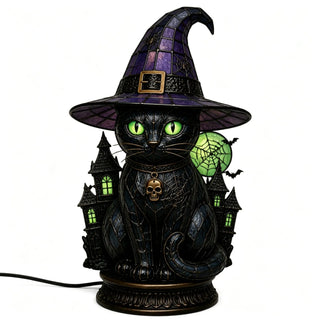 WitchGlow – Vintage Tiffany Style Cat Night Lamp