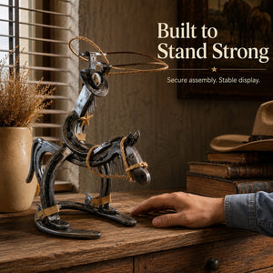 IronRider – Handcrafted Cowboy Pony Ornament