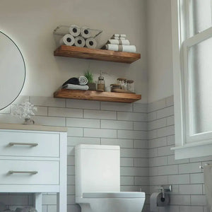 Artisanal Wooden Floating Shelves marnetic