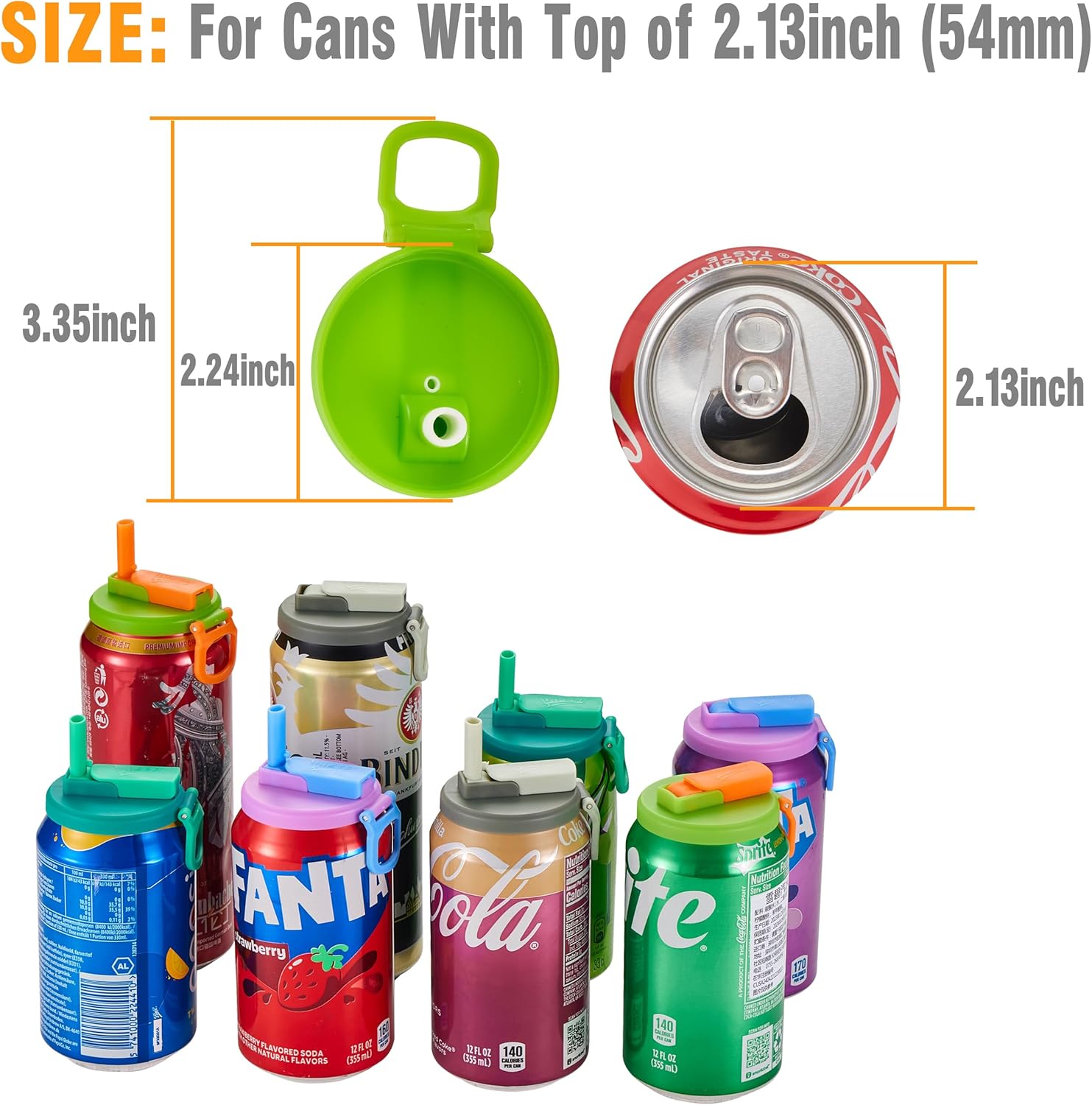 🔥Last Day Promotion 49% OFF💞Straw Soda Can Lid (BUY 3 GET 2 FREE)