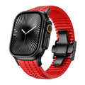 Red with black buckle