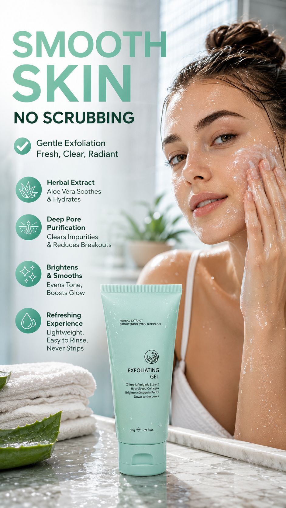PureRadiance – Herbal Brightening Exfoliating Gel