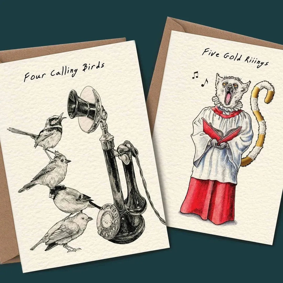 Jolly Jingles | 12 Days of Christmas Card Set