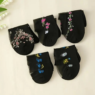 PetalSoft – Women’s Floral Pattern Comfort Glass Socks