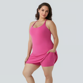 SculptEase – Shaping Backless Sports Dress with Bathroom Friendly Design