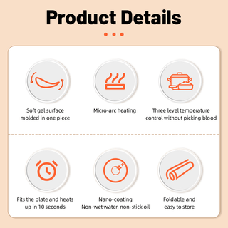 Foldable Silicone Fast Heating Food Electric Warming Tray marnetic