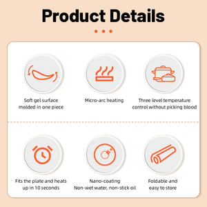 Foldable Silicone Fast Heating Food Electric Warming Tray marnetic