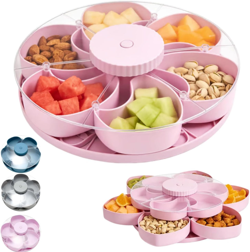 ServeCircle – Lazy Susan Snack Tray Box