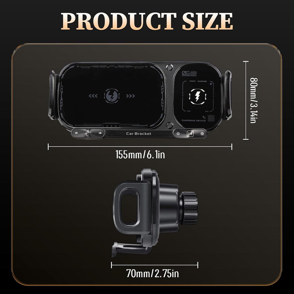 AutoTurn – Rotating Wireless Charging Car Mount