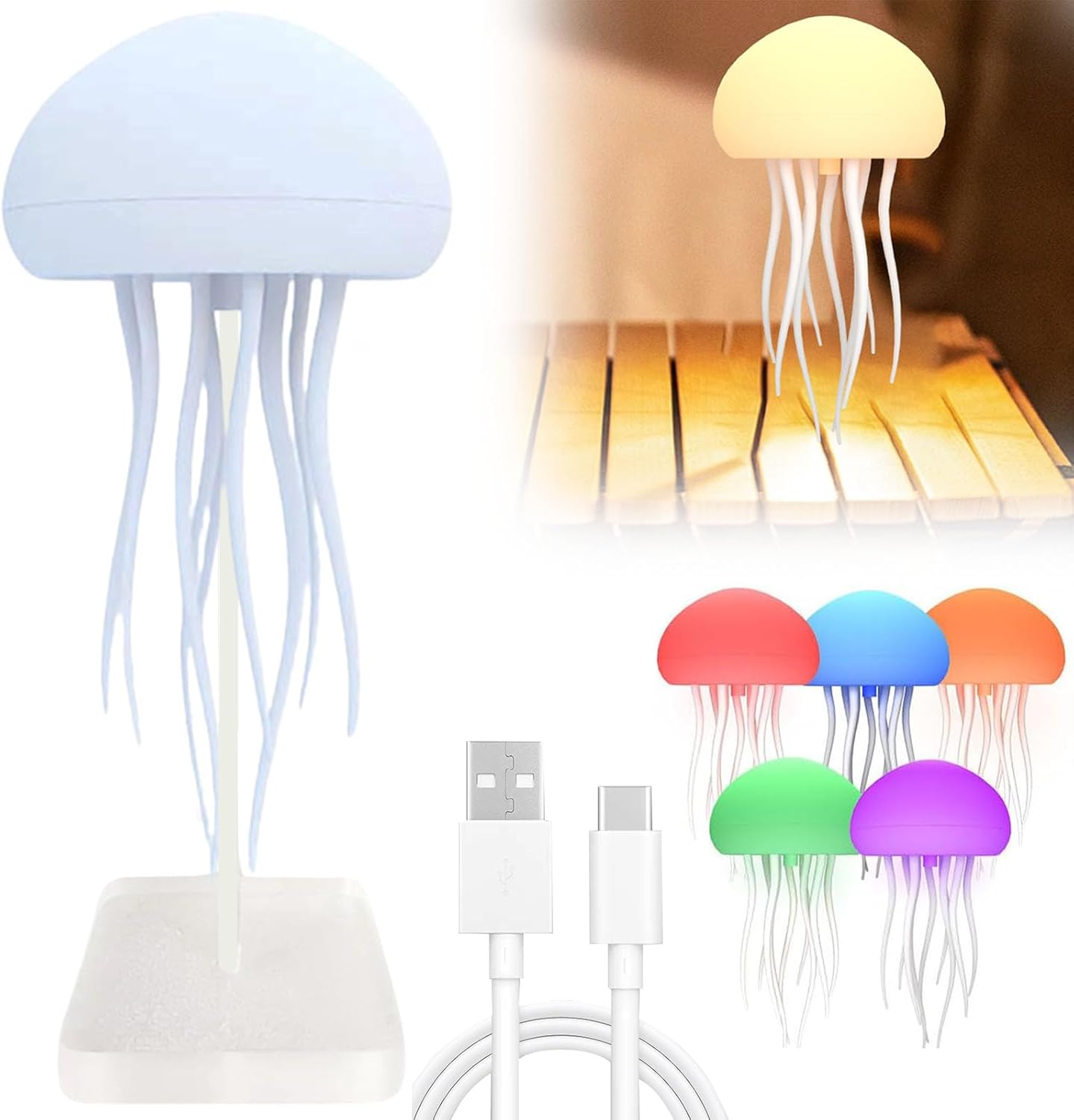OceanWhisper - Dreamlike Jellyfish LED Lamp
