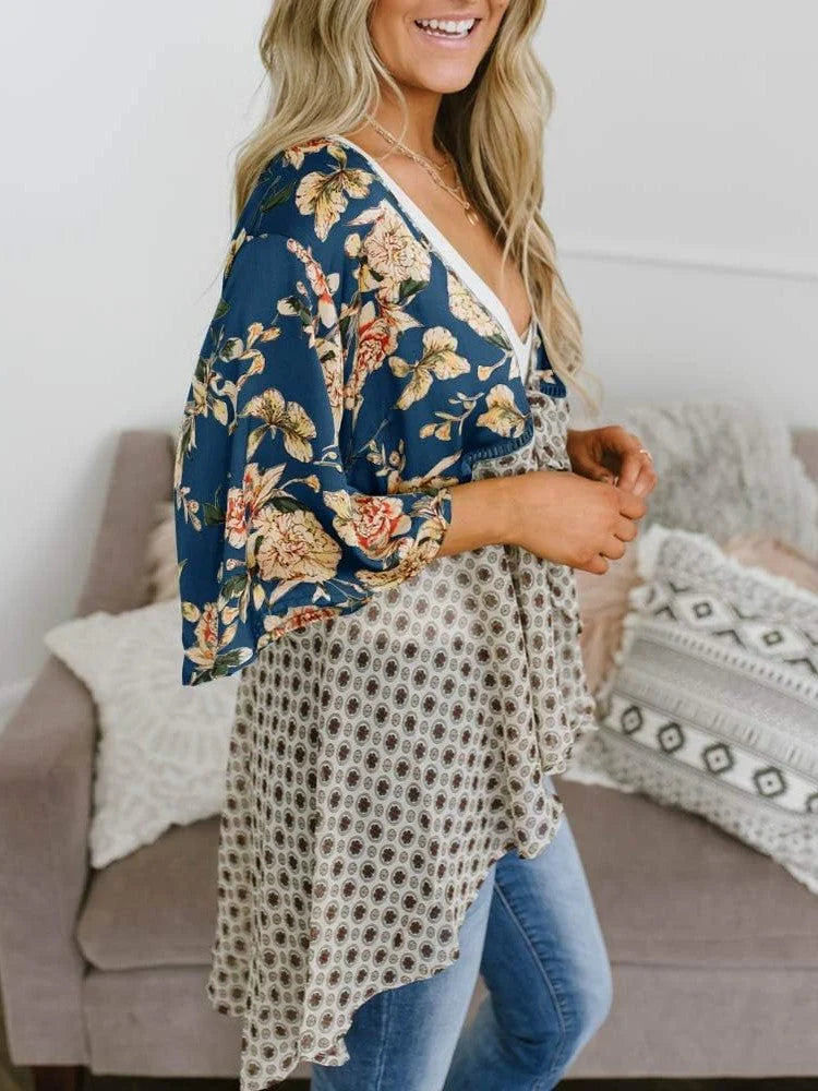 BloomBreeze – Floral Kimono Flowy Boho Cover Up