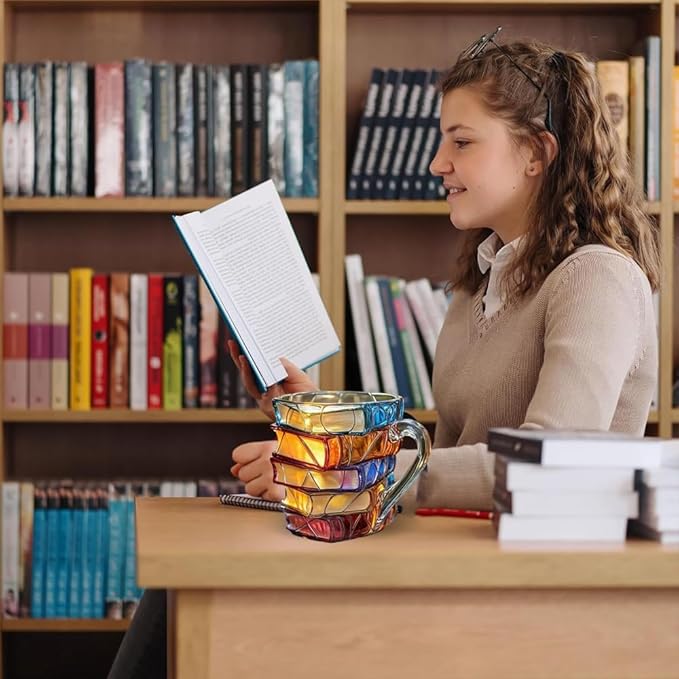 BookishBloom - Hand Painted Mug for Book Lovers