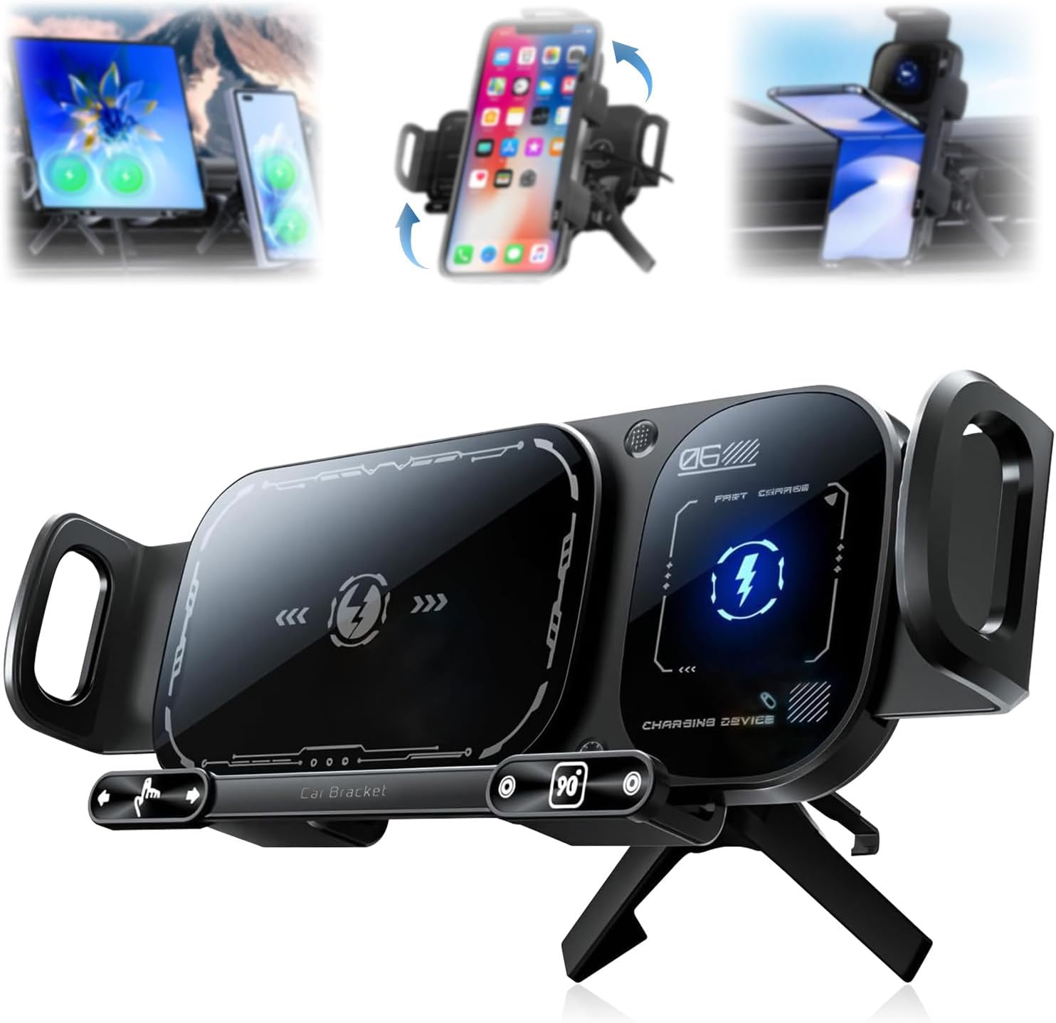 AutoTurn – Rotating Wireless Charging Car Mount