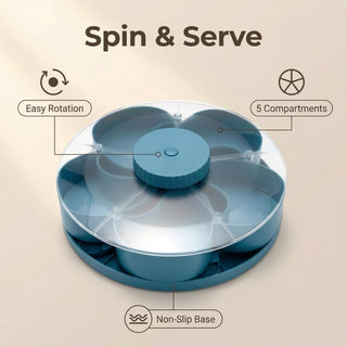 ServeCircle – Lazy Susan Snack Tray Box