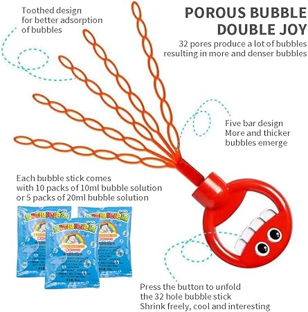 BubbleJoy – 5 Claw Magical Smiley Bubble Wand