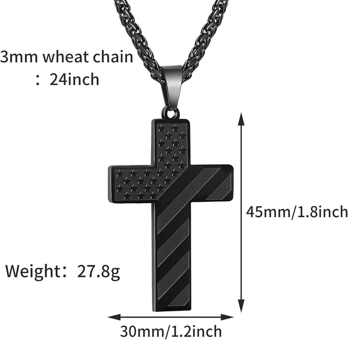 HonorGuard - Patriotic Cross Chain Pendant
