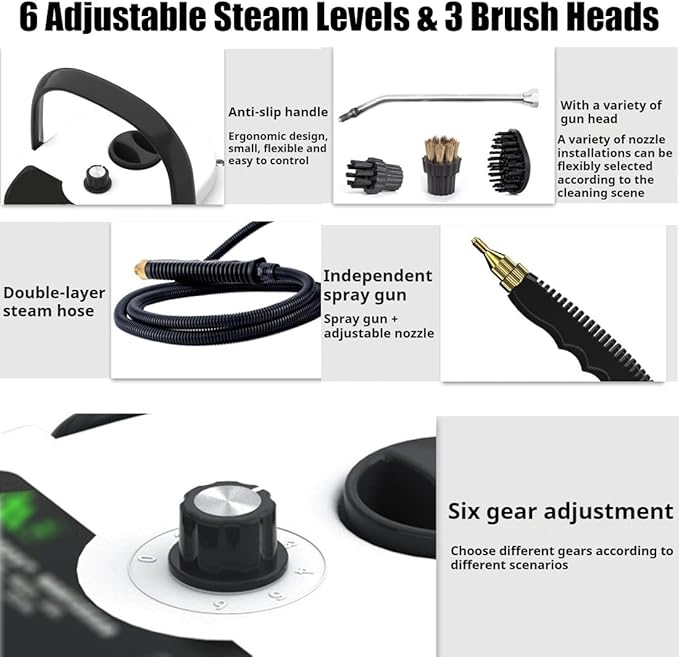 SteamBlaze – 2500W High-Temp Pressurized Handheld Cleaner
