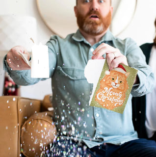 MeowMerry - Glitter Burst Carol Card