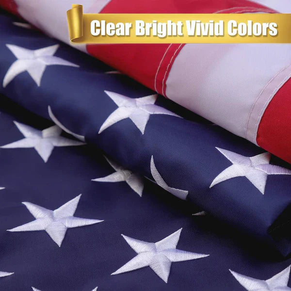 FreedomStitch – Handcrafted American Flag with Embroidered Stars