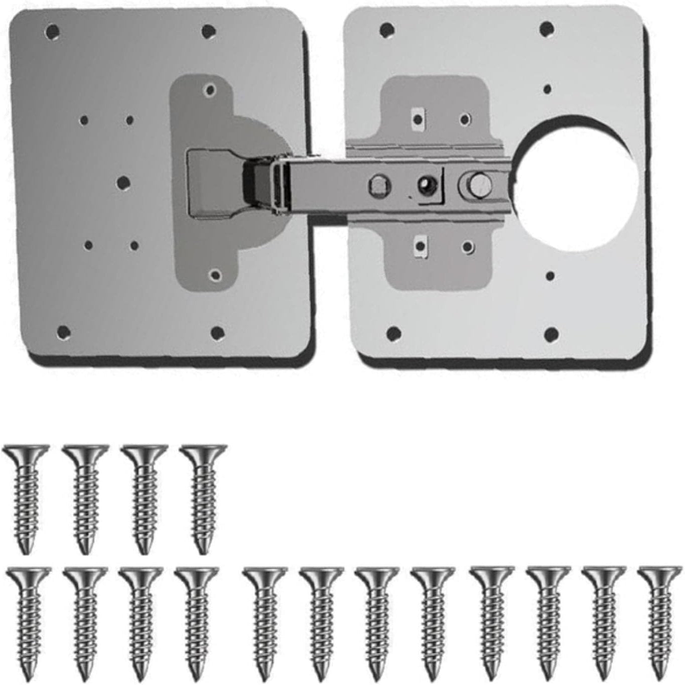FixMate – Side Hinge Plate Repair Piece with Screws