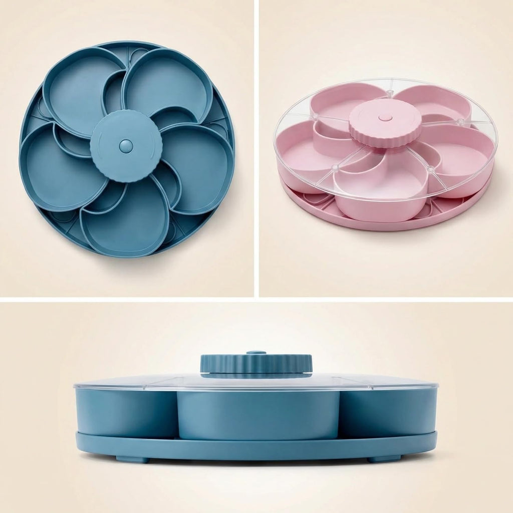 ServeCircle – Lazy Susan Snack Tray Box