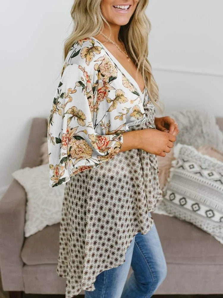 BloomBreeze – Floral Kimono Flowy Boho Cover Up
